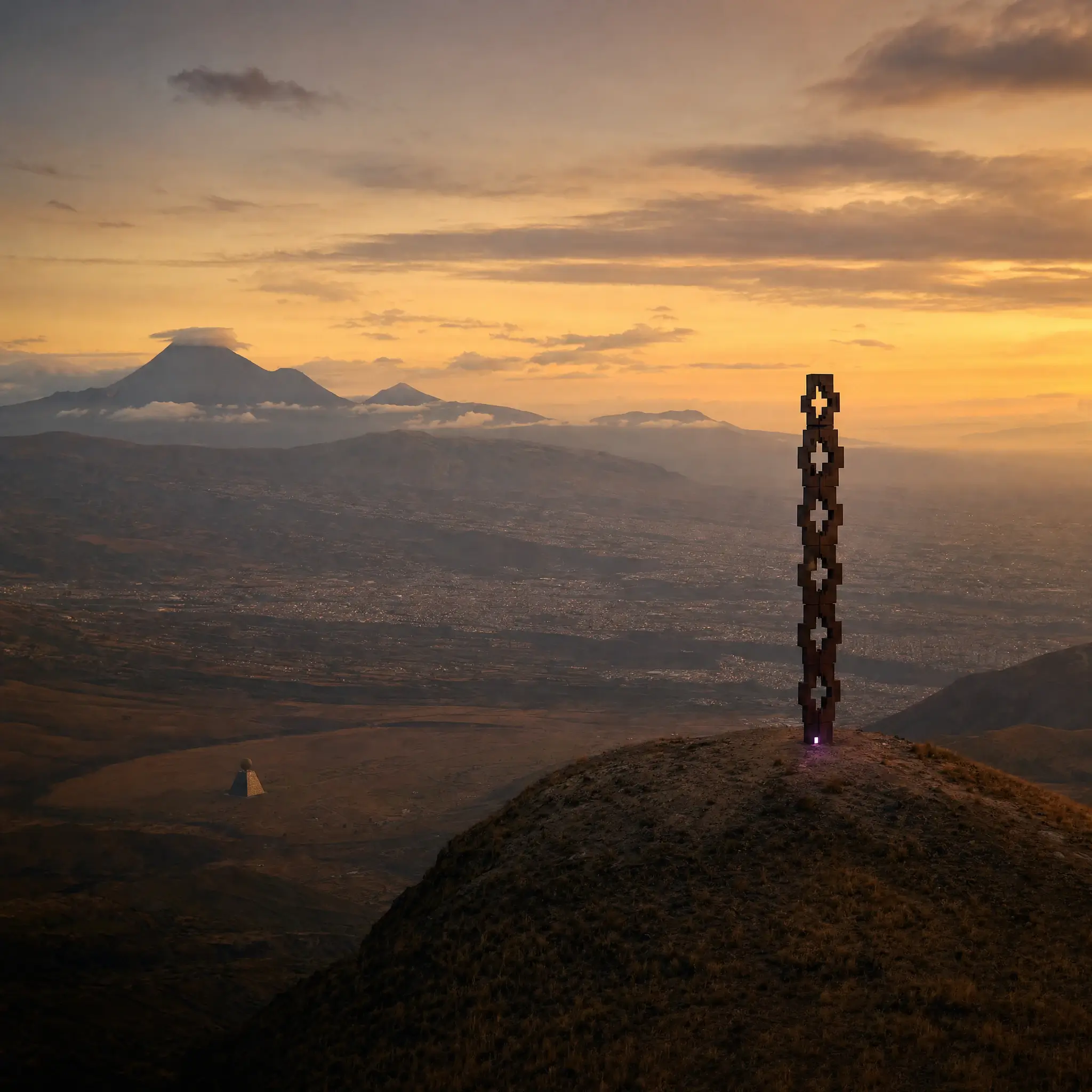 Agencia SEO en Quito, Ecuador: Mitad del Mundo al atardecer