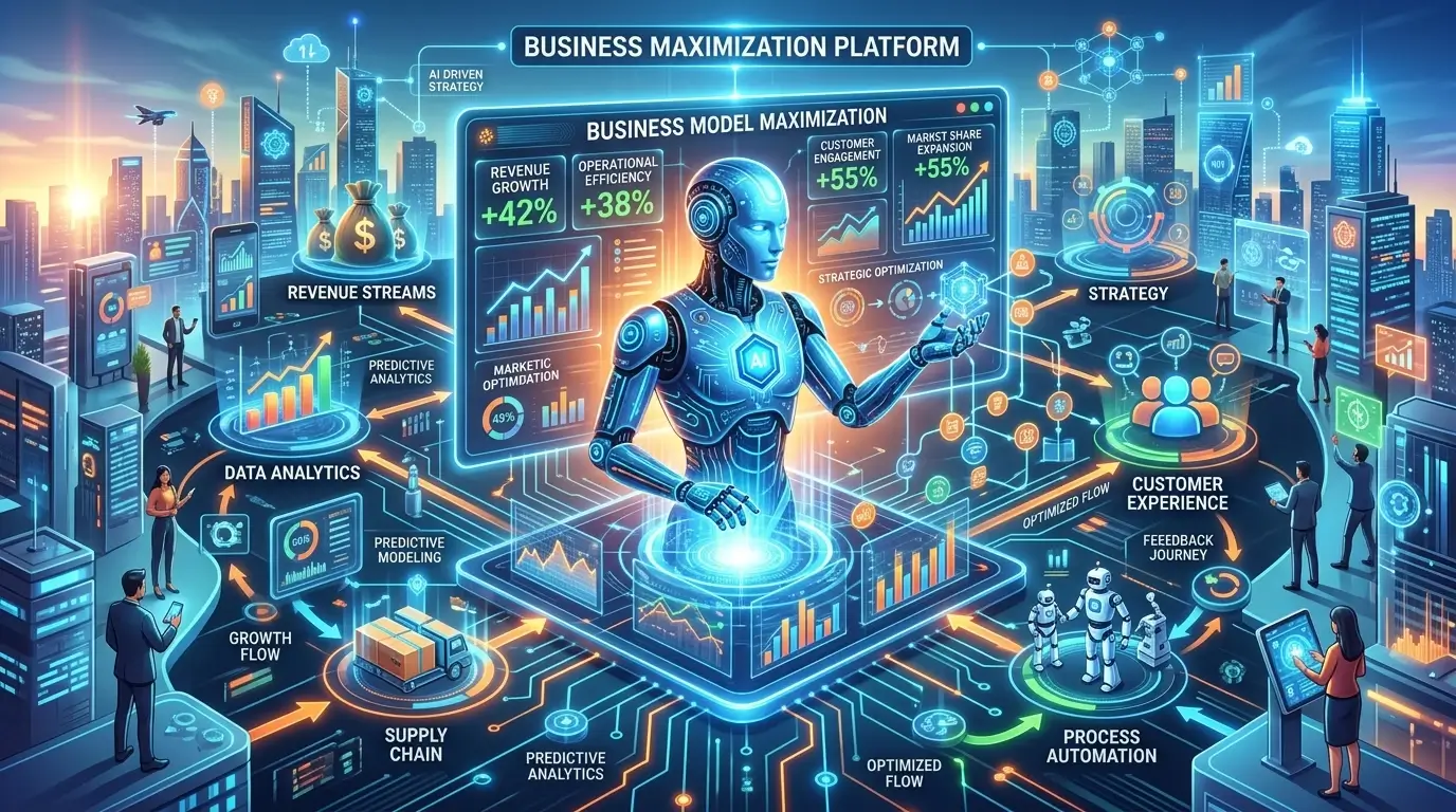 Tablero de automatización con IA y crecimiento de ingresos